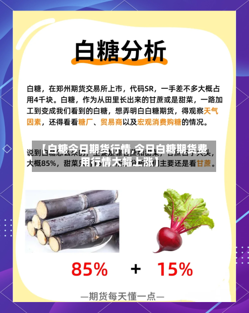 【白糖今日期货行情,今日白糖期货费用行情大幅上涨】