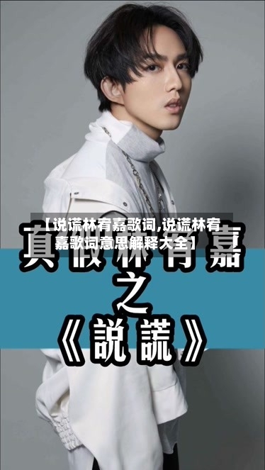 【说谎林宥嘉歌词,说谎林宥嘉歌词意思解释大全】-第2张图片
