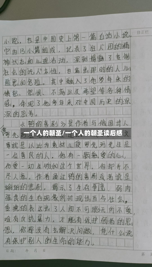 一个人的朝圣/一个人的朝圣读后感-第1张图片