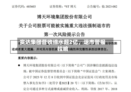 实达集团营收缩水超2亿	，退市警报拉响-第2张图片