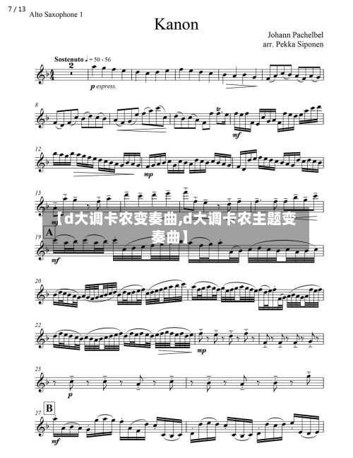【d大调卡农变奏曲,d大调卡农主题变奏曲】-第1张图片
