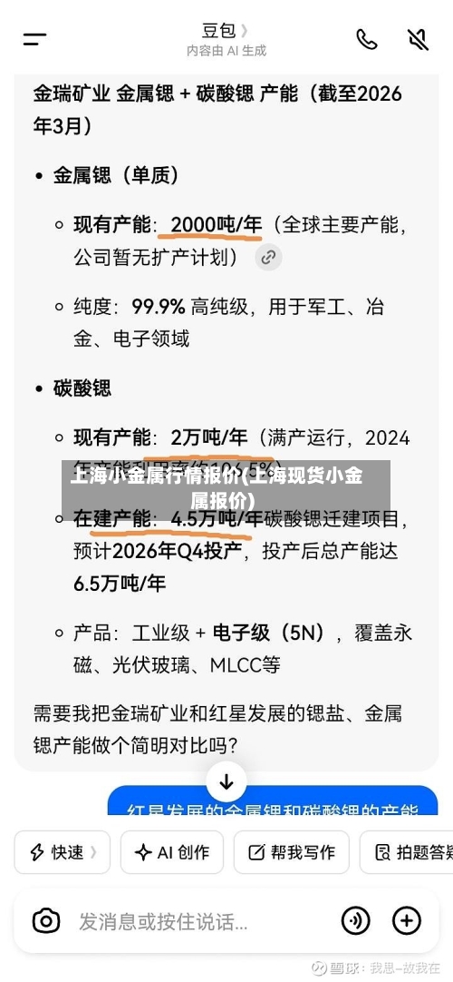上海小金属行情报价(上海现货小金属报价)-第2张图片
