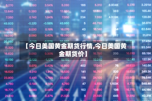 【今日美国黄金期货行情,今日美国黄金期货价】-第2张图片