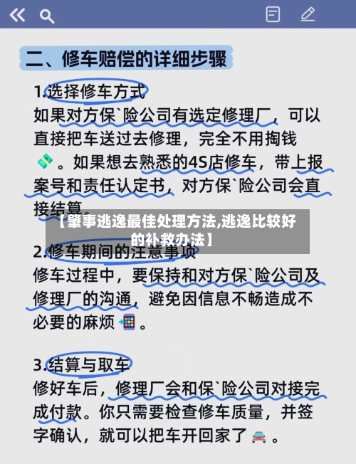 【肇事逃逸最佳处理方法,逃逸比较好的补救办法】-第1张图片