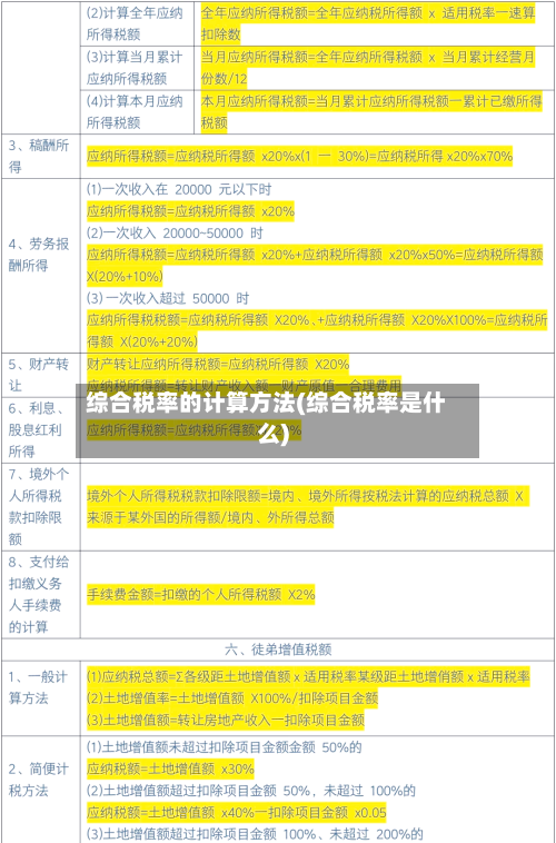 综合税率的计算方法(综合税率是什么)-第3张图片