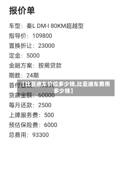 【比亚迪车价位多少钱,比亚迪车费用多少钱】-第1张图片