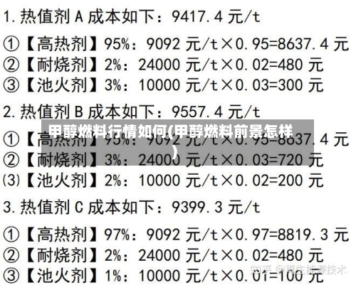 甲醇燃料行情如何(甲醇燃料前景怎样)-第2张图片