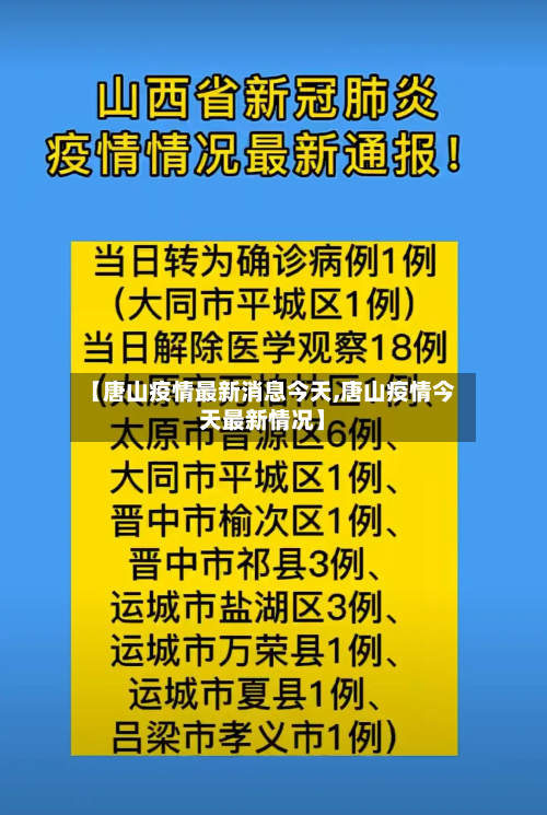 【唐山疫情最新消息今天,唐山疫情今天最新情况】-第1张图片