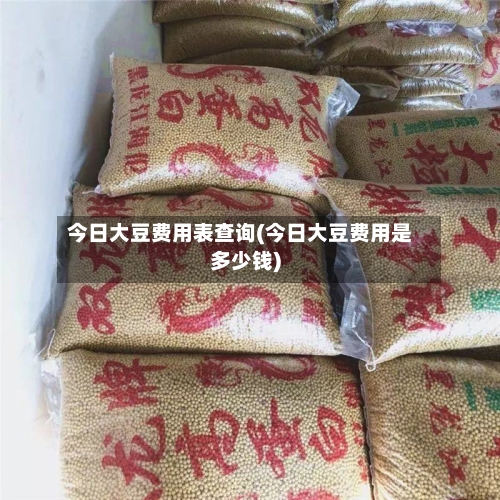 今日大豆费用表查询(今日大豆费用是多少钱)-第1张图片