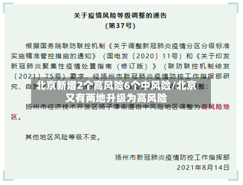 北京新增2个高风险6个中风险/北京又有两地升级为高风险-第2张图片