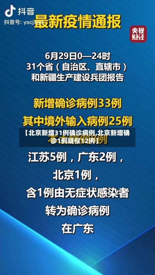 【北京新增31例确诊病例,北京新增确诊1例疑似12例】-第1张图片