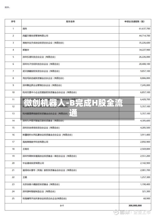 微创机器人-B完成H股全流通-第2张图片