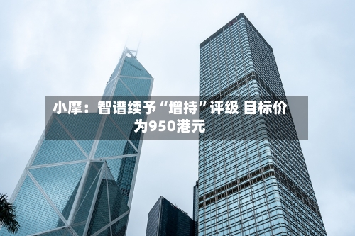 小摩：智谱续予“增持”评级 目标价为950港元-第1张图片