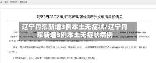 辽宁丹东新增3例本土无症状/辽宁丹东新增3例本土无症状病例-第2张图片
