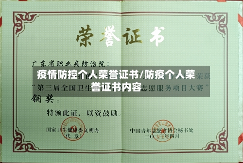 疫情防控个人荣誉证书/防疫个人荣誉证书内容-第3张图片