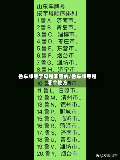 鲁车牌号字母是哪里的/鲁车牌号是哪个地方-第3张图片