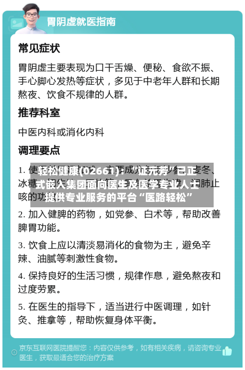 轻松健康(02661)：“证元芳	”已正式嵌入集团面向医生及医学专业人士提供专业服务的平台“医路轻松”-第3张图片