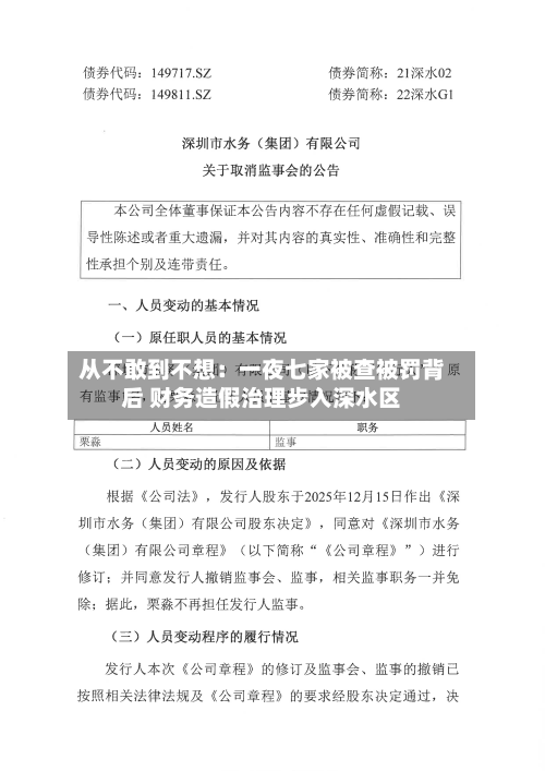 从不敢到不想：一夜七家被查被罚背后 财务造假治理步入深水区-第3张图片