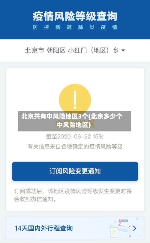 北京共有中风险地区3个(北京多少个中风险地区)-第1张图片