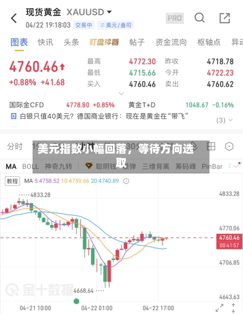 美元指数小幅回落，等待方向选取-第2张图片