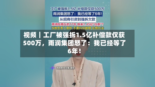 视频｜工厂被强拆1.5亿补偿款仅获500万，雨润集团怒了：我已经等了6年！-第2张图片